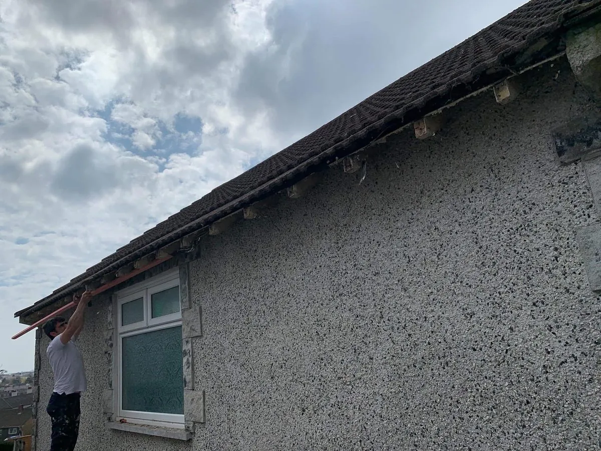 White uPVC fascias and soffits on a bungalow in Cullompton